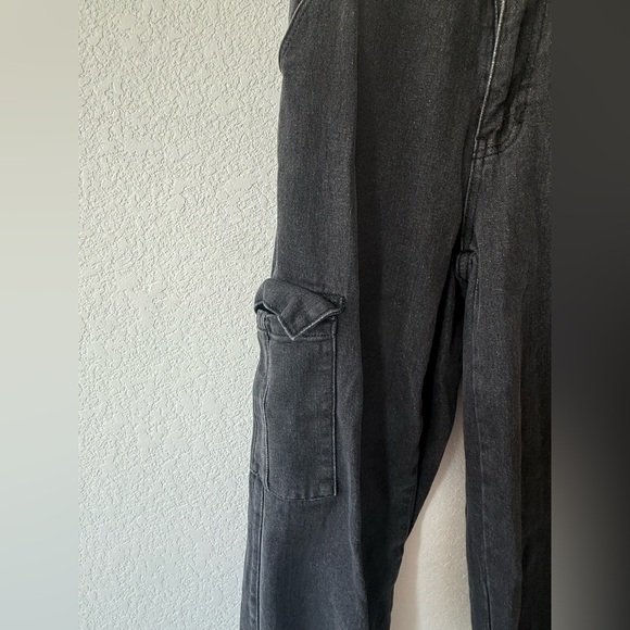 PacSun Black Denim Cargo 90s Joggers SZ 25 - Picture 3 of 7